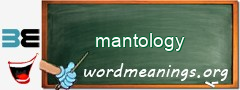 WordMeaning blackboard for mantology